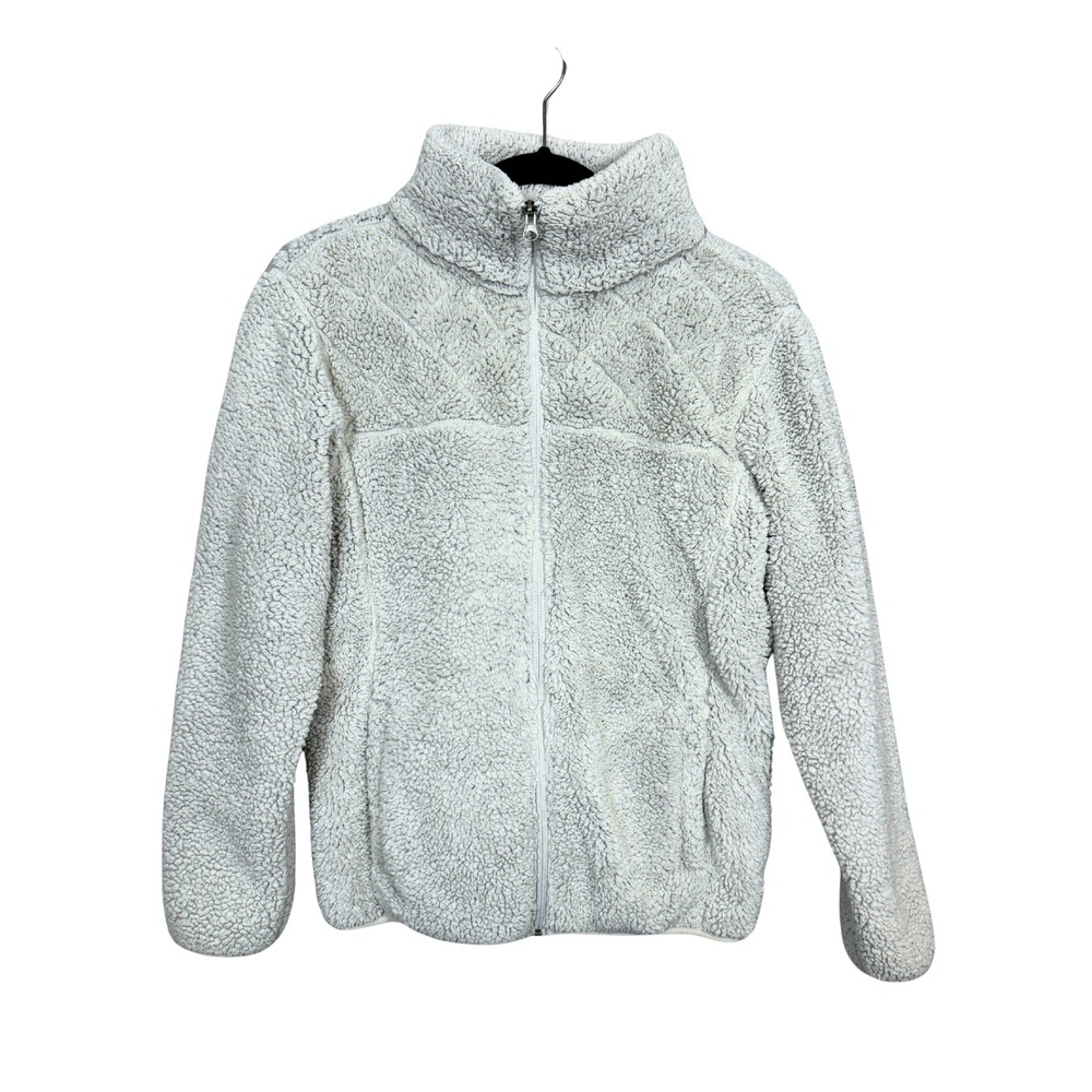 Stillwater Supply Co Womens Sherpa Fleece Full Zip Jacket Grey Size Medium